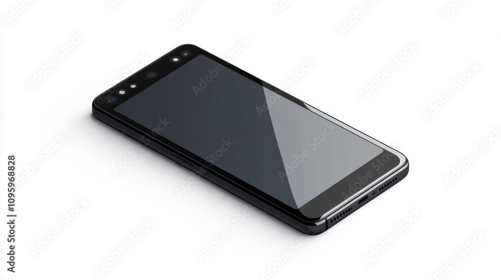 Vector smartphone with a modern edge, blank screen, isolated on white for UI mockup purposes Vector smartphone with a modern edge, blank screen, isolated on white for UI mockup purposes