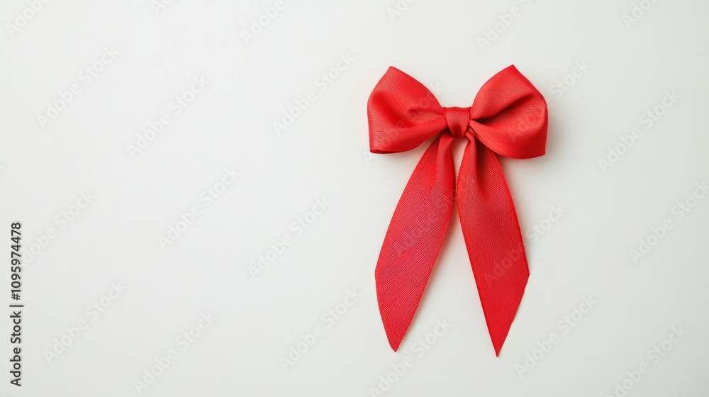 Red bow isolated on white Red bow isolated on white