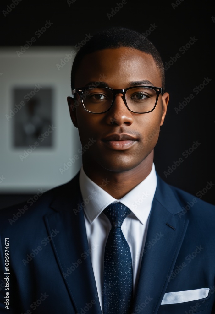 Portrait of a young man in a suit and glasses black businessman portrait Ultra realistic Photorealistic hyperdetailed photography soft light head and shoulders portrait cover Portrait of a young man in a suit and glasses black businessman portrait Ultra realistic Photorealistic hyperdetailed photography soft light head and shoulders portrait cover
