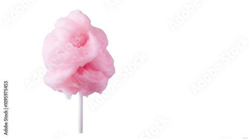 Single Pink Cotton Candy on Stick
 photo