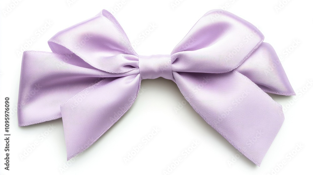 Purple ribbon bow isolated on white Purple ribbon bow isolated on white