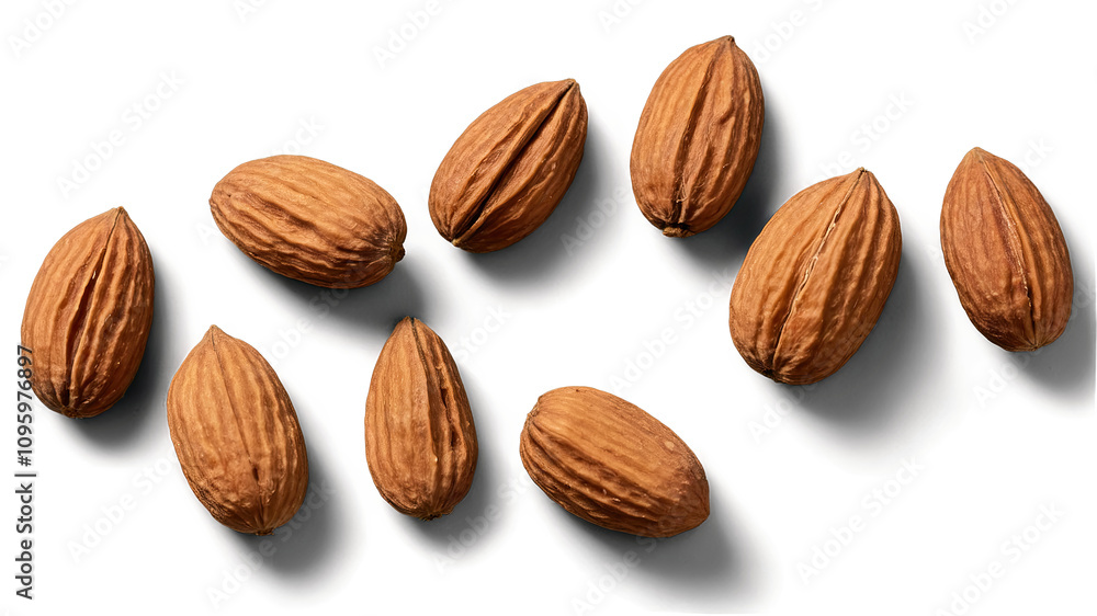 Raw Almonds Isolated on White
Raw Almonds Isolated on White