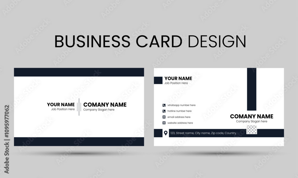 Corporate business card design template. Minimal & clean business card design template. Modern & simple business card design template. Visiting card design template Corporate business card design template. Minimal & clean business card design template. Modern & simple business card design template. Visiting card design template