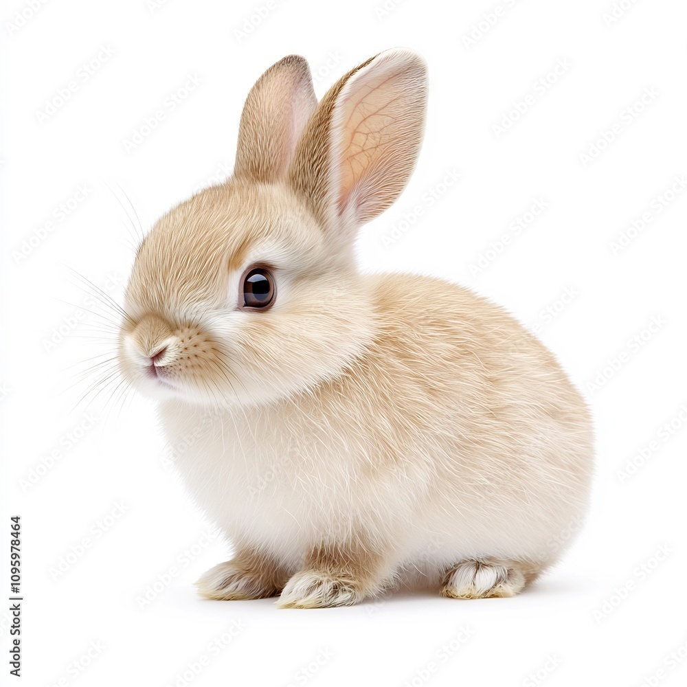 Closeup Portrait of a Cute and Fluffy Domestic Rabbit in Studio Setting Closeup Portrait of a Cute and Fluffy Domestic Rabbit in Studio Setting