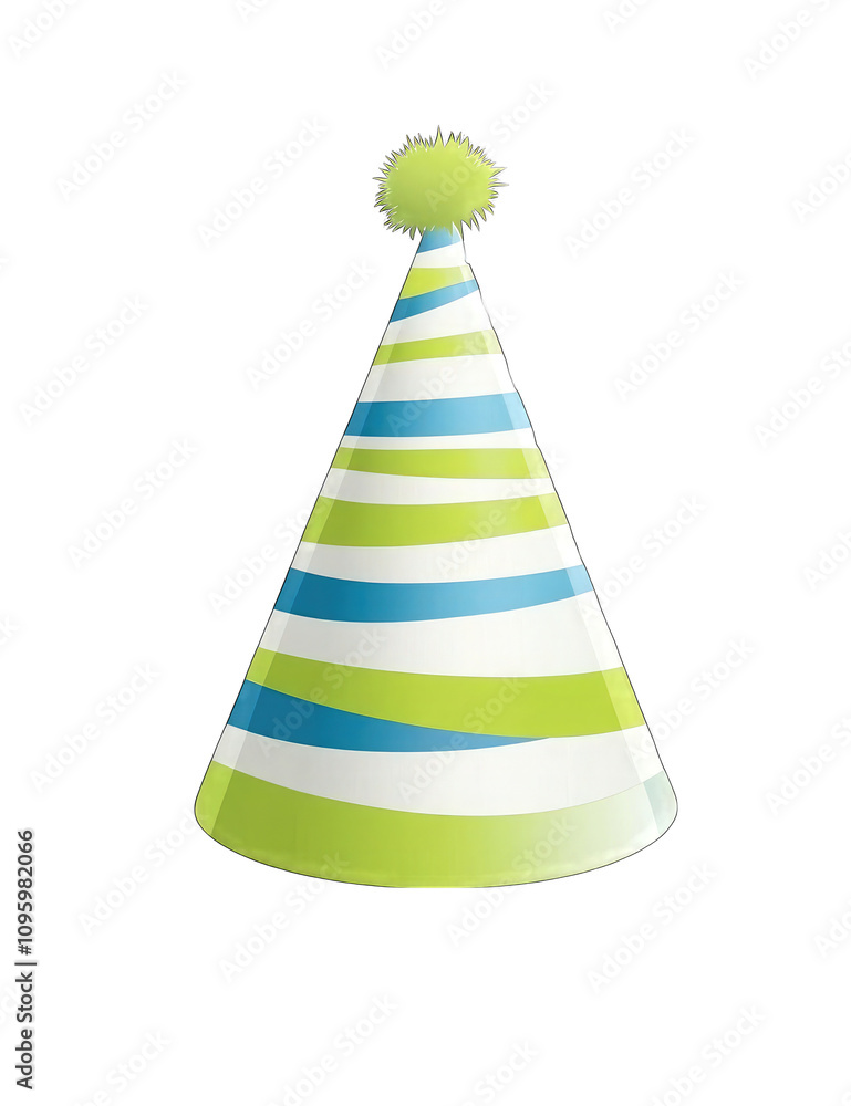 A cute birthday hat, simple vector clip art on a white background, Cutout PNG A cute birthday hat, simple vector clip art on a white background, Cutout PNG