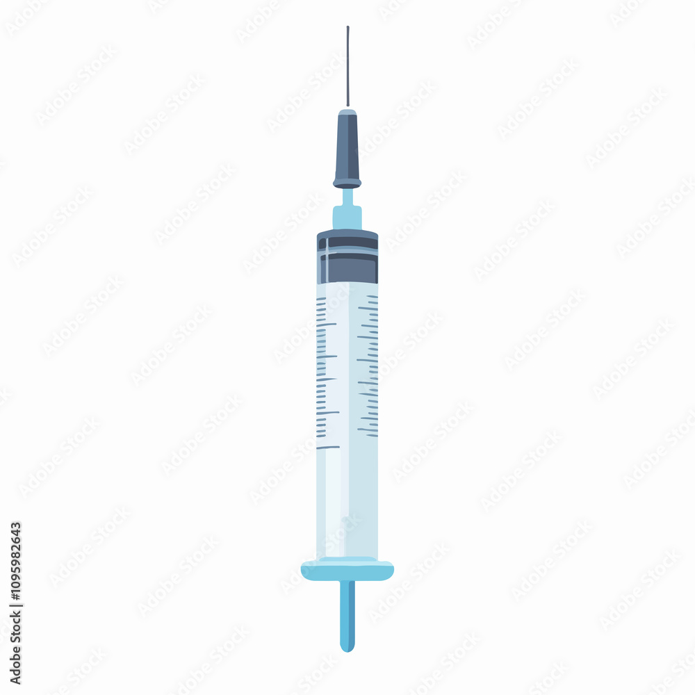 Professional Medical Syringe Isolated Vector Illustration Professional Medical Syringe Isolated Vector Illustration