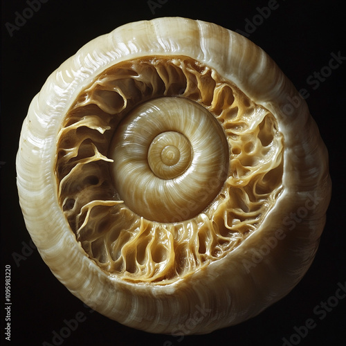 Close-up of a snail specimen photo