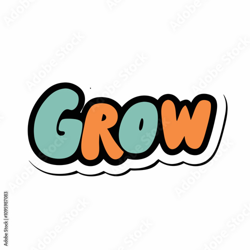 sticker design of grow