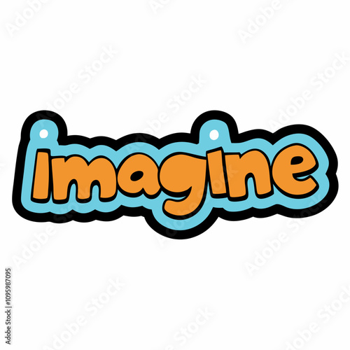 sticker design of imagine