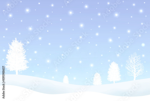 Wallpaper Mural 冬の風景　冬景色　雪景色　寒中お見舞い　素材　イベント　キャンペーン　キラキラ　おしゃれ　幻想的　ファンタジー　シンプル　降雪　枠　ポストカード　ポスター Torontodigital.ca