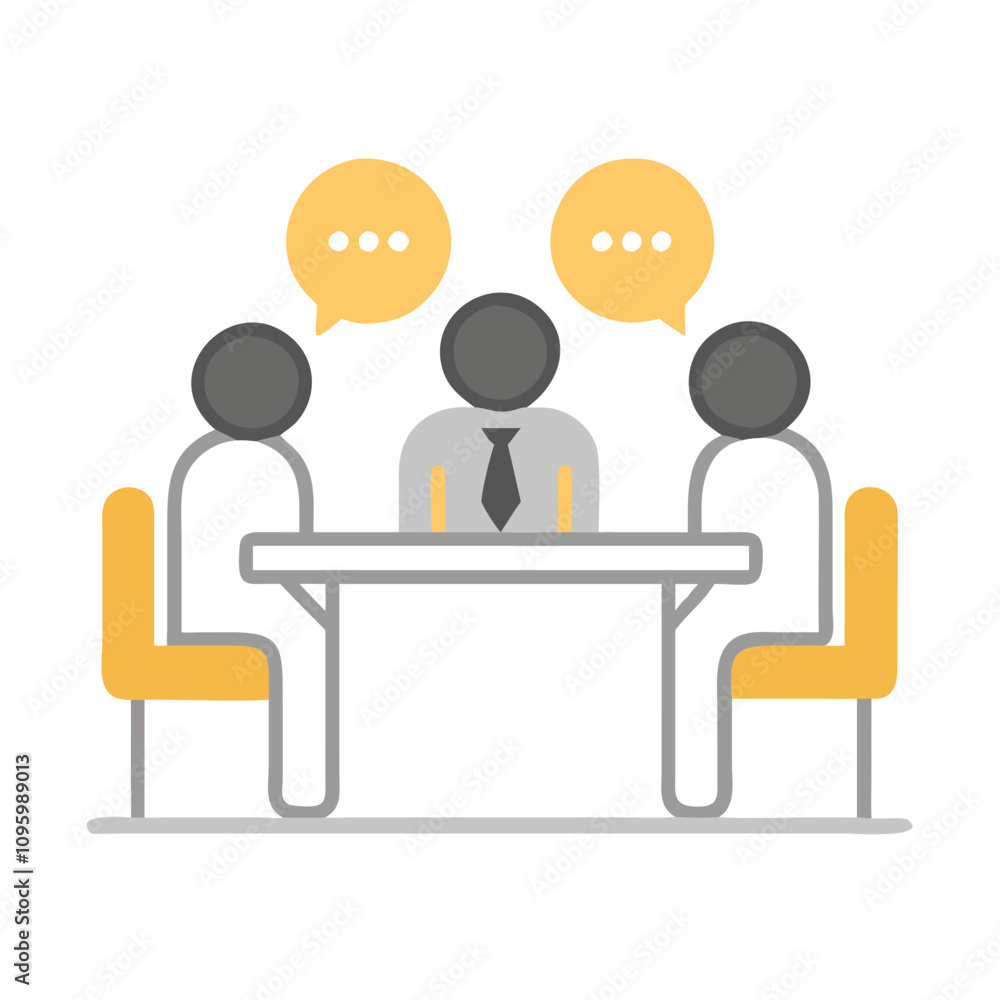 Meeting icon vector art design 