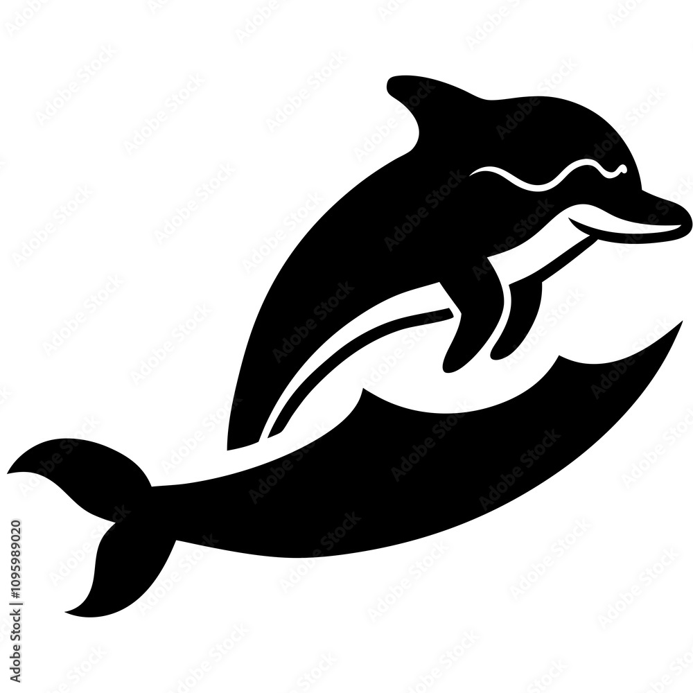 Obraz premium dolphin isolated on white background