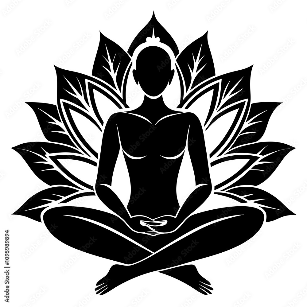 silhouette of yoga silhouette of yoga