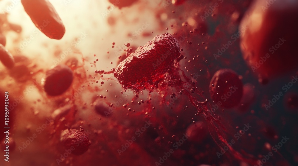 Exploring the intricate world of blood cells science lab infographic digital art close-up health and biology concept Exploring the intricate world of blood cells science lab infographic digital art close-up health and biology concept
