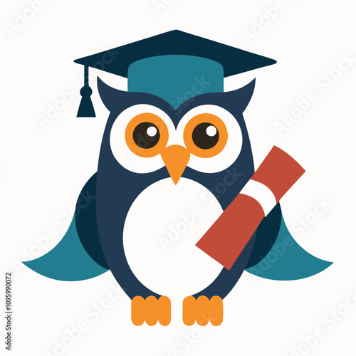 owl teacher with a book on their head