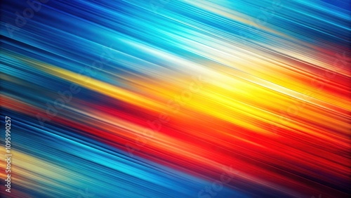 Abstract Blurred Gradient Background in Blue, Red, and Yellow for Creative Design and Artistic Projects