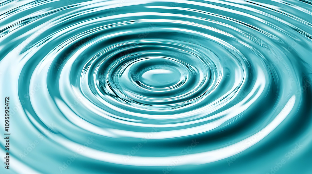 Abstract Teal Water Ripples: A 3D Render of Concentric Circles Expanding Outward, Creating a Smooth and Serene Background Image Abstract Teal Water Ripples: A 3D Render of Concentric Circles Expanding Outward, Creating a Smooth and Serene Background Image