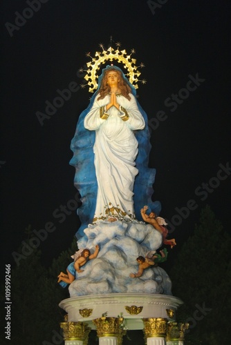 A large statue of the Assumption of Mary photo