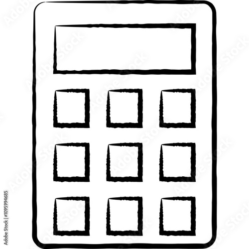 Calculator single vector line icon