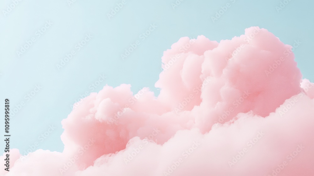 Dreamy Pastel Clouds with Sparkles amid Chaos in a Soft Blue Sky for Ethereal and Imaginary Scenes Dreamy Pastel Clouds with Sparkles amid Chaos in a Soft Blue Sky for Ethereal and Imaginary Scenes