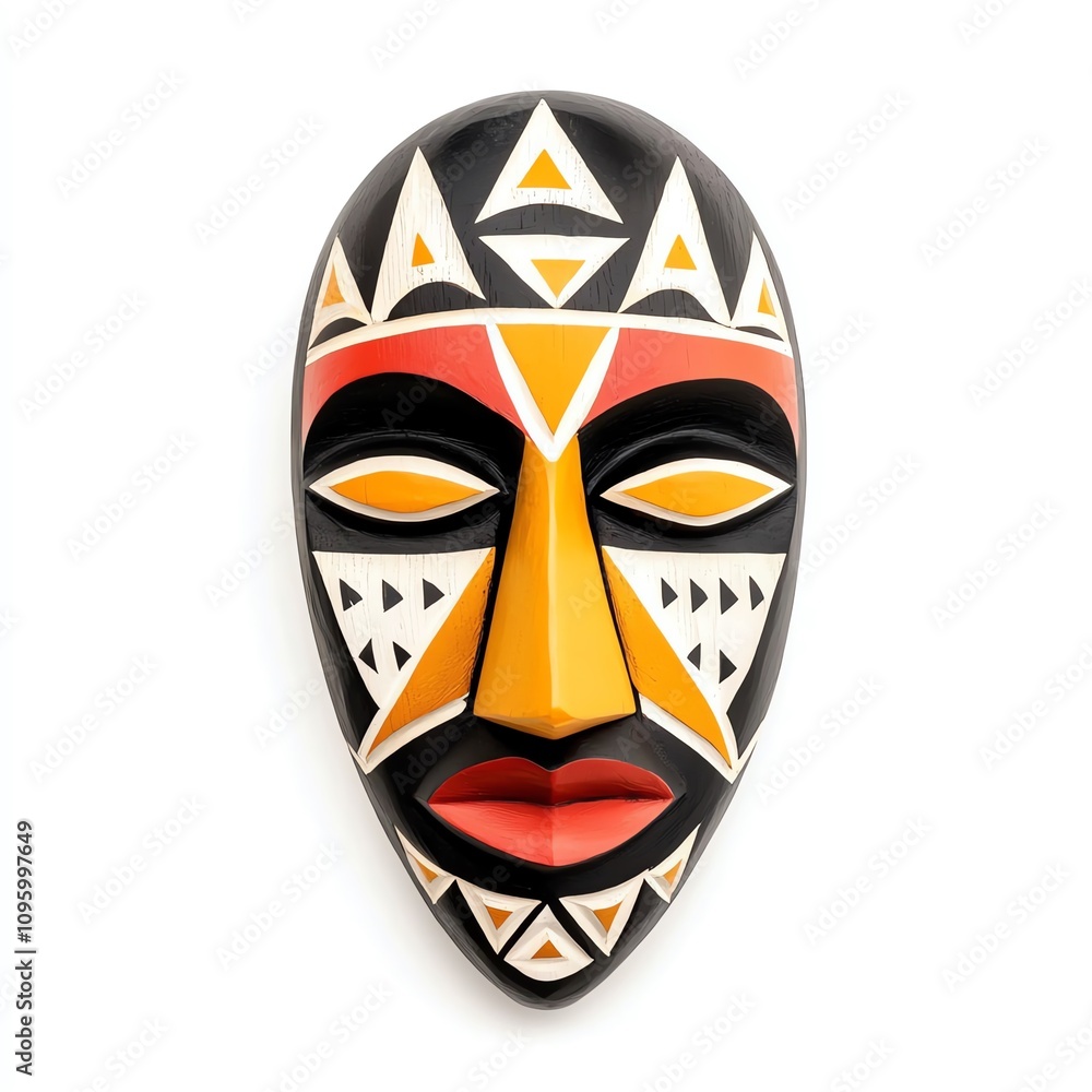 Vibrant African mask showcasing unique patterns and colors, reflecting cultural heritage. Vibrant African mask showcasing unique patterns and colors, reflecting cultural heritage.