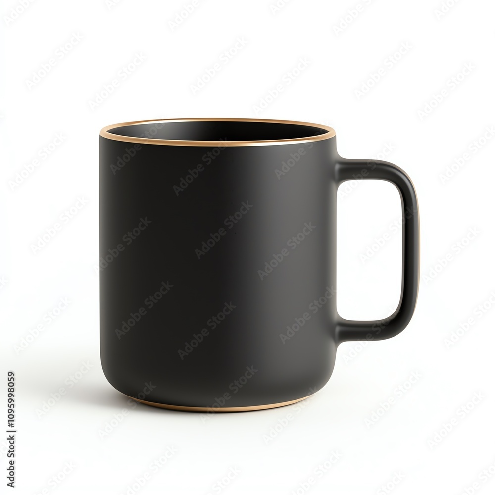 Stylish black coffee mug with a sleek design and gold accents, perfect for savoring your favorite beverage. Stylish black coffee mug with a sleek design and gold accents, perfect for savoring your favorite beverage.