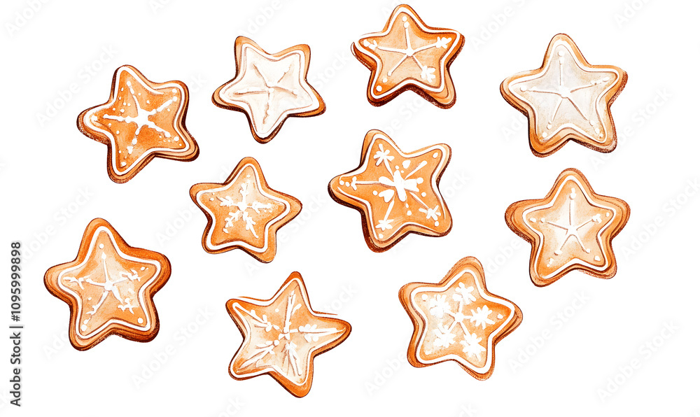 The joy of the holiday season with adorable characters. Festive decoration and cozy winter elements on a crisp white background.