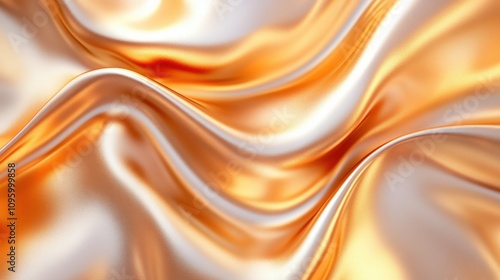 Textured Gold Foil Sheet with Luxurious Waves and Glossy Finish for Creative Backgrounds and Design Projects