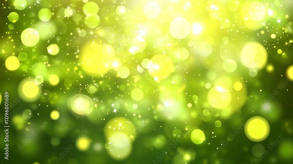 Vibrant Green and Yellow Bokeh Background Vibrant Green and Yellow Bokeh Background