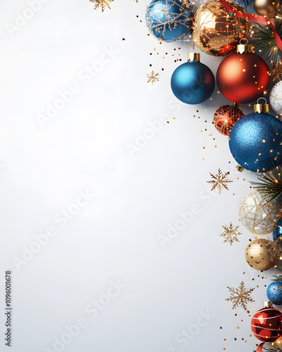 Christmas and new year with Elegant Ornaments Style  Perfect for Tags, Posters, and Banners with Space for Text