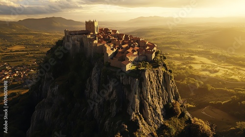 Drone Photo of Rocher Saint-Michel d’Aiguilhe, Le Puy-en-Velay