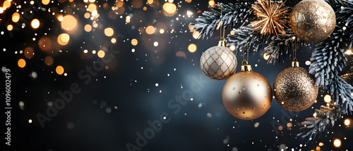 Christmas and new year with Elegant Ornaments Style  Perfect for Tags, Posters, and Banners with Space for Text