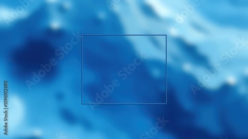 A square shape with straight edges is placed on top of a blurred blue background, shape, geometry photo