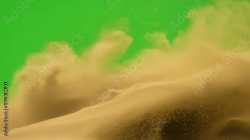 Sandstorm Movement on Green Screen for Chroma Keying Effects