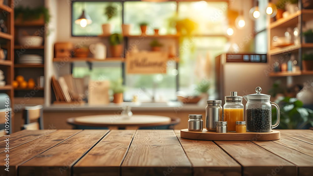A cozy kitchen with warm sunlight, wooden accents, and a variety of spices and jars, creating a welcoming atmosphere. A cozy kitchen with warm sunlight, wooden accents, and a variety of spices and jars, creating a welcoming atmosphere.