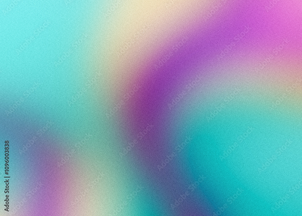 Fototapeta premium Iridescent Dreams: Holographic Pastel Gradient with Smooth Curves for Modern Abstract Design