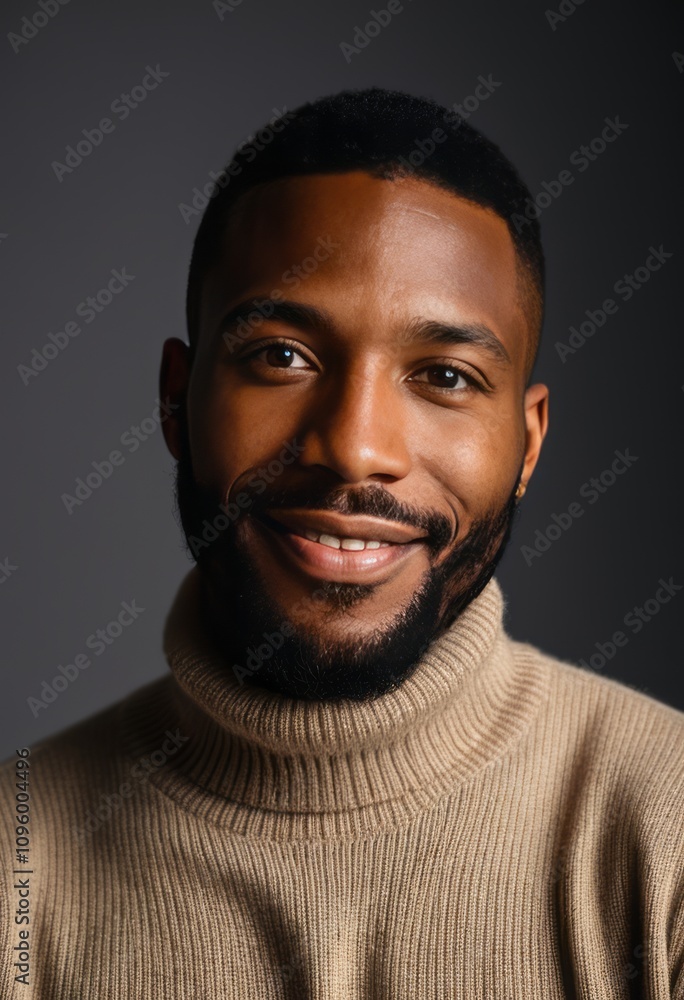 smiling man, turtleneck sweater, studio lighting, portrait photography, dark background, confident expression, realistic, sharp detail, warm tones
smiling man, turtleneck sweater, studio lighting, portrait photography, dark background, confident expression, realistic, sharp detail, warm tones