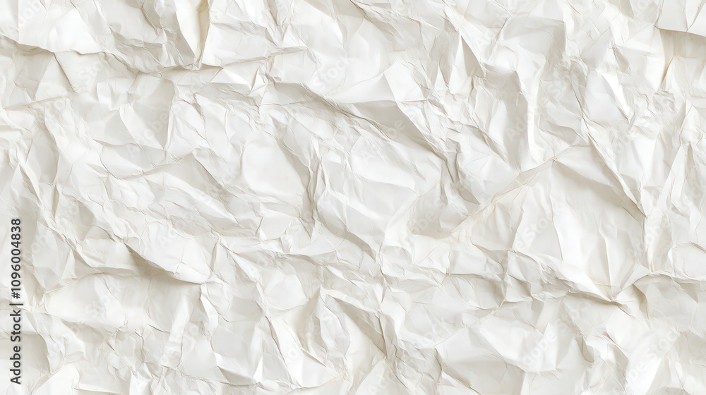 White Crumpled Paper Texture Background White Crumpled Paper Texture Background