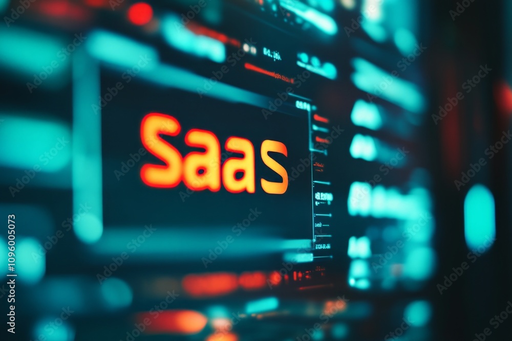 Futuristic SaaS Interface Display Futuristic SaaS Interface Display