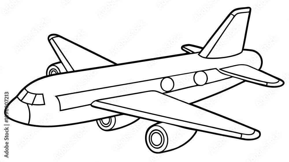 airplane vector illustration line art transparent background airplane vector illustration line art transparent background