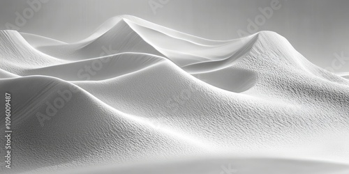 Stunning sugar dunes feature soft, flowing shapes, with a picturesque landscape of strewing sand. The beauty of sugar dunes and the delicate texture of sand create a captivating scene. photo