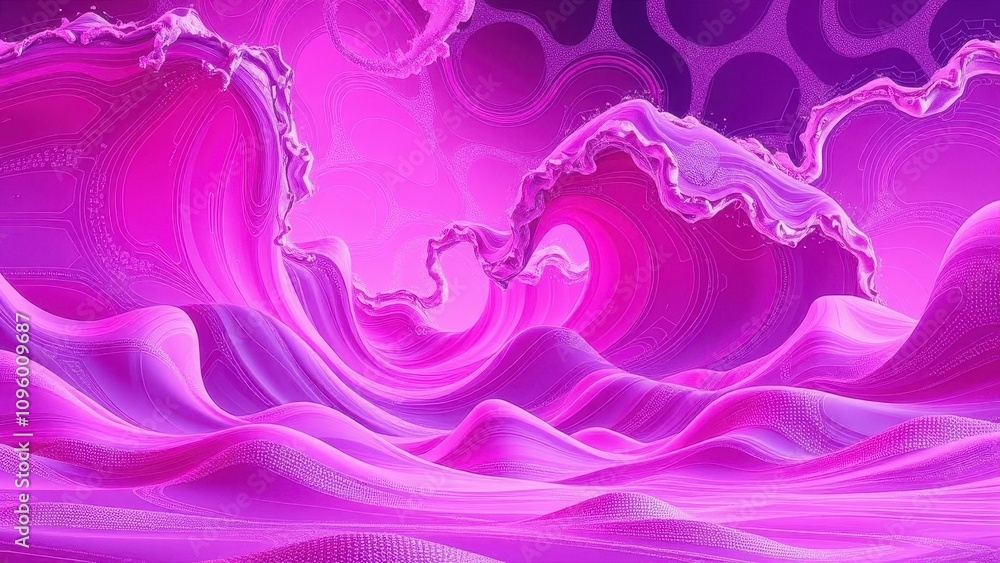 Digital wave pattern in shades of purple and pink, wavy, lines Digital wave pattern in shades of purple and pink, wavy, lines