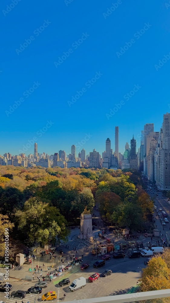 Obraz premium Central Park, Columbus Circle NYC