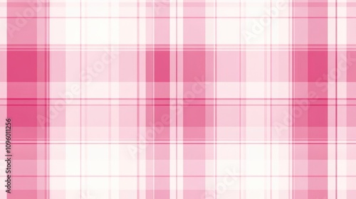 Pink Plaid Pattern with Pastel Pink Color Palette - Seamless Background