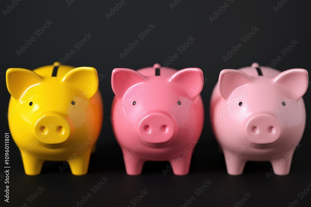 Three Piggy Banks Savings Finance Money Budget Investment Wealth Financial Planning Three Piggy Banks Savings Finance Money Budget Investment Wealth Financial Planning