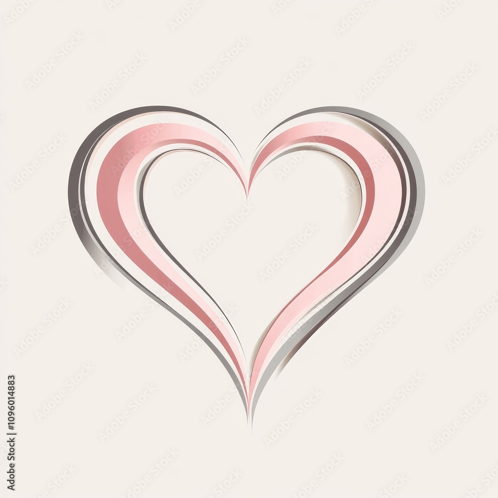 Minimalist heart design with soft pastel tones
Minimalist heart design with soft pastel tones