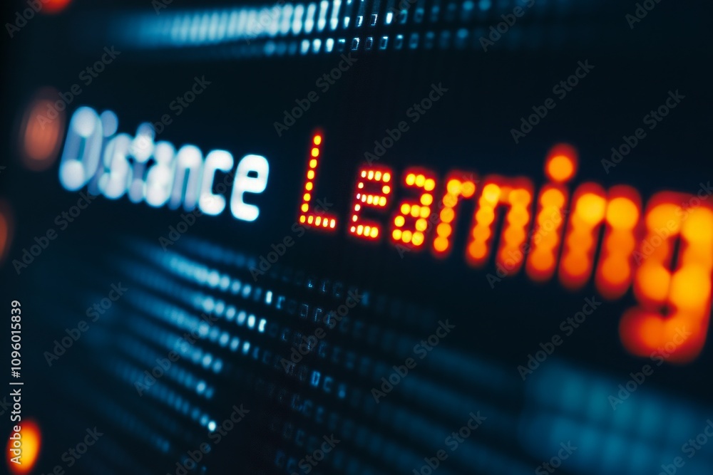 Distance Learning Display - Futuristic Education Technology Distance Learning Display - Futuristic Education Technology