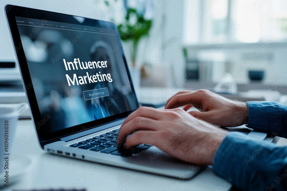 Influencer Marketing Strategy on Laptop Influencer Marketing Strategy on Laptop