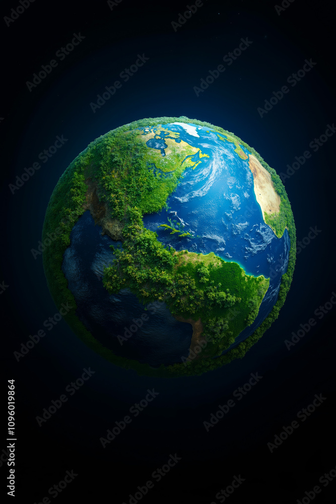 Fototapeta premium A view of the earth from space with a black background