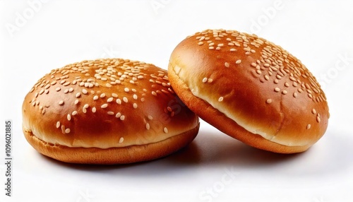 Delicious burger buns, isolated on white background